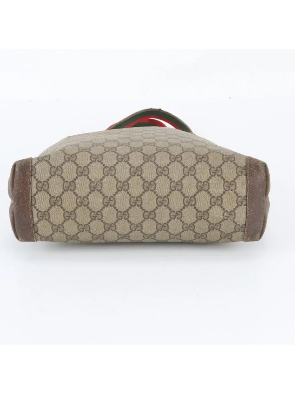 Gucci Vintage GG Supreme Sherry Line 58 02 Leather Tote Bag Document